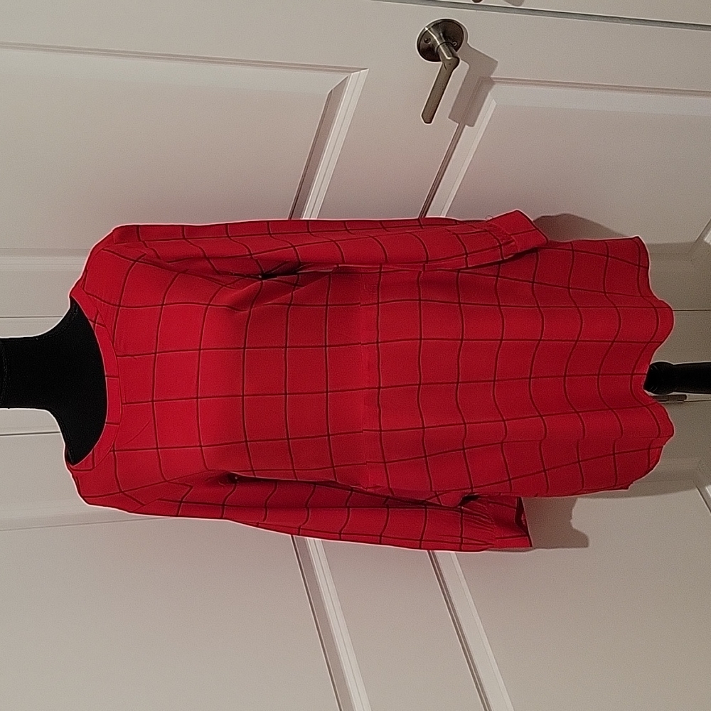 Long Sleeve Bright Red Dress